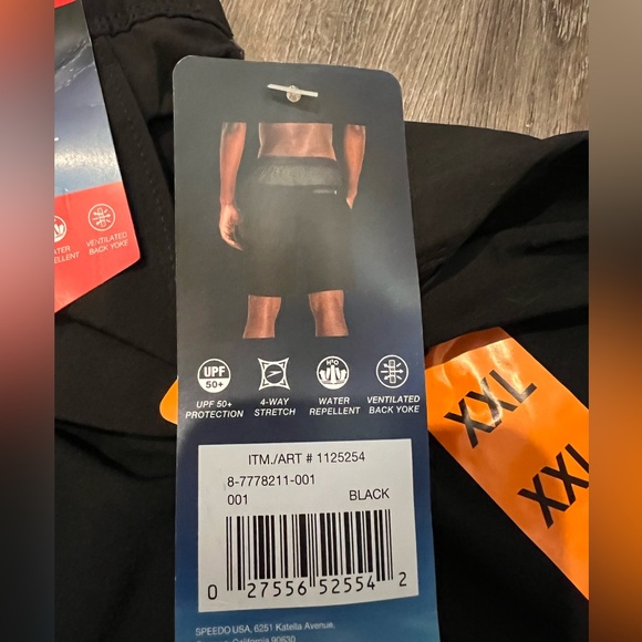 Speedo Comfort Liner Black Athletic Shorts- Size XXL (38-40)- NWT - Picture 2 of 4